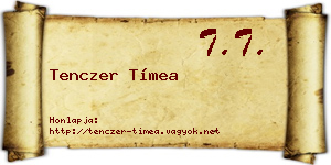 Tenczer Tímea névjegykártya