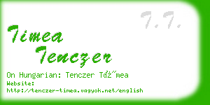 timea tenczer business card